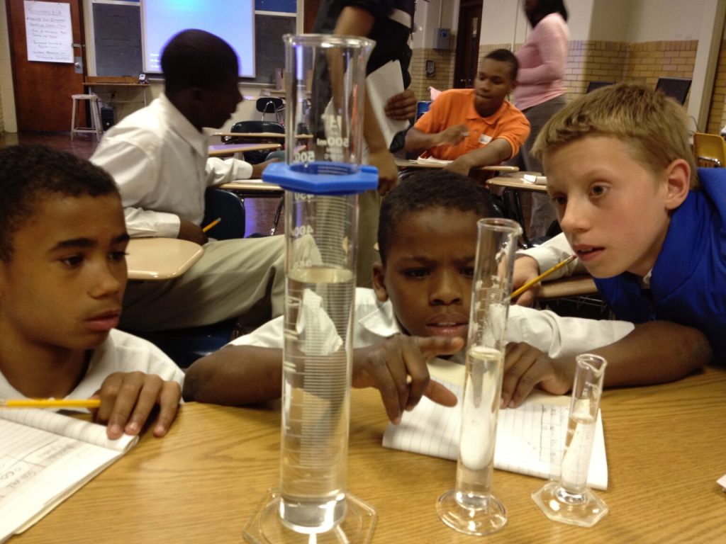 Students learning at the Grand Hank STEM Center in Philadelphia
